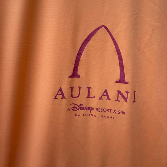 Disney Aulani Resort Spirit Jersey Orange Long Sleeve Swim Shirt UPF 50 LARGE - Picture 3 of 14